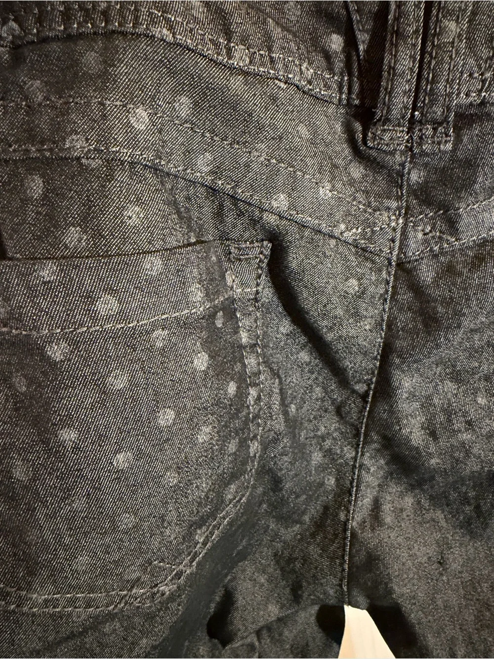 Wit & Wisdom subtle polka dot blue pants jeans women’s size 8